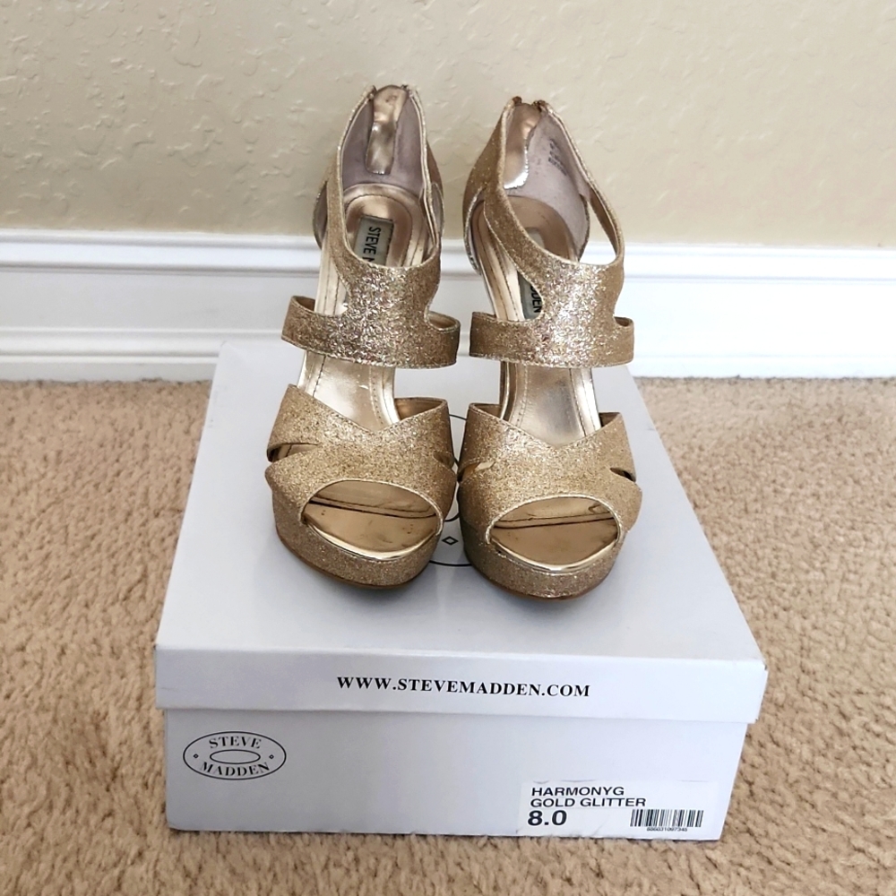 Steve Madden gold heels